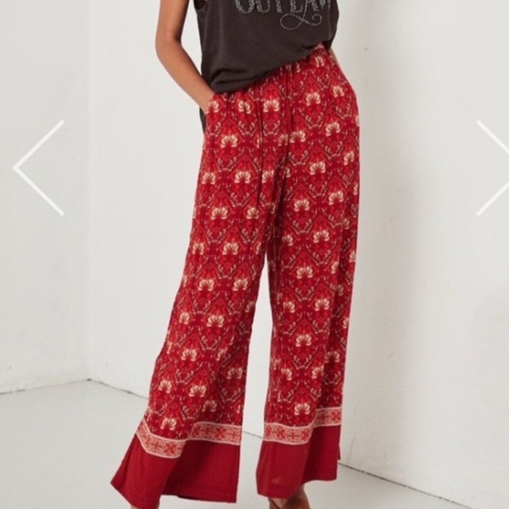 Spell & The Gypsy Spell Red Palazzo Wide Leg Pants